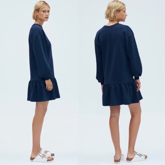 Kotn Flounce Sweatshirt Dress - Picture 1 of 9